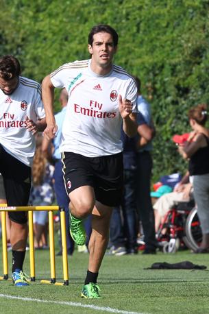 5 settembre 2013 primo allenamento di Kaka' al Milan dopo il suo ritorno dal Real Madrid (Olycom)